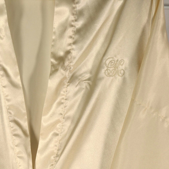Vintage Calvin Klein Womens Robe One Size Ivory Single Stitch Monogram CK Tunic - Picture 3 of 9